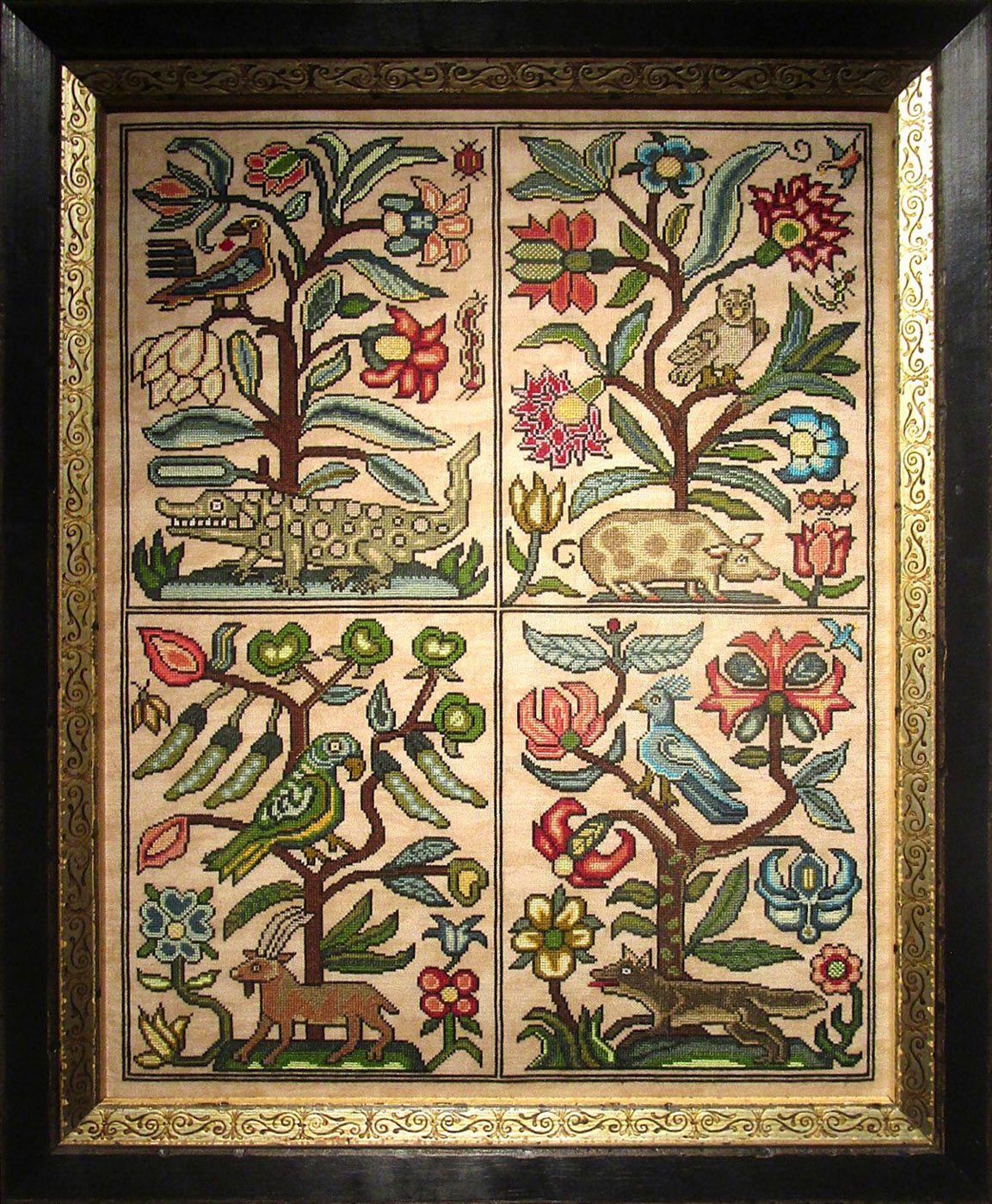 A Miscellany - A Collection of Seventeenth Century Canvaswork Elements from the Natural World